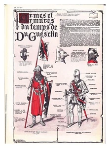 1959 DOCUMENT (ref CG 12) ARMES ET ARMURES DU GUESCLIN TAVARD - Foto 1 di 1
