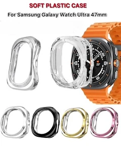 Coque de protection brillante pour Galaxy Watch Ultra 47 mm housse en silicone TPU souple - Photo 1/16