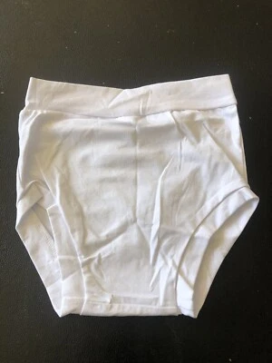 Girls Ballet Dance Briefs Shorts Gymnastics Underwear White Size L Handmade New - Image 1 of 4