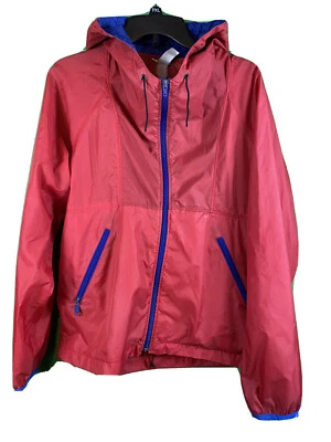 Chaqueta Abrigo Sierra Designs Rain Cortavientos Con Capucha Rojo Mediano Foto 1 de 3