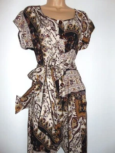 Monsoon 100% viscosa boho paisley giacobino floreale tuta pagliaccetto, 12 - Foto 1 di 10