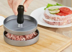 Stuffed Burger Press Hamburger Maker Beef Meat Patty BBQ Grill Press Metal Mold - Picture 1 of 8