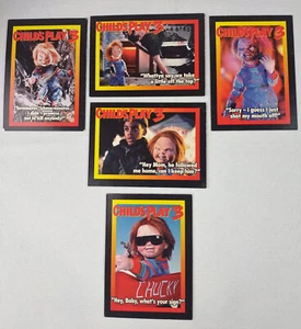 Vintage 1991 Child's Play 3 Movie Promo Cards Complete Set of 5 Horror - Picture 1 of 12