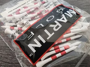 NEU 50 Stück 2-3/4" weiß/rot gestreift Premium Bambus T-Shirt Golf Tees⛳⛳⛳ - Bild 1 von 6