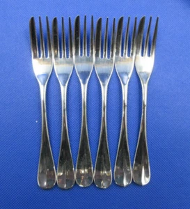 6 x CAKE FORKS SILVER PLATE E.P.N.S MADE in JAPAN 14 cms - Picture 1 of 4