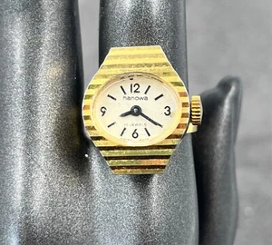vintage very rare circa 1970 Hanowa ring watch - Bild 1 von 4