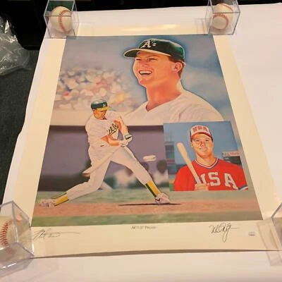 Rare Mark Mcgwire Rookie Signed Artist Proof 22x28 Lithograph With JSA COA  - Image 1 of 4
