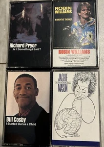 Comedy Cassette Lot (4) Robin Williams Richard Pryor Bill Cosby Jackie Mason - Picture 1 of 2