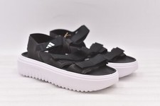 Women's Adidas Slyn Platform Sandals in Black/White Size 11 JI4324