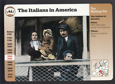 THE ITALIANS IN AMERICA Italy Immigrants 1905 Photo 1994 GROLIER STORY OF CARD