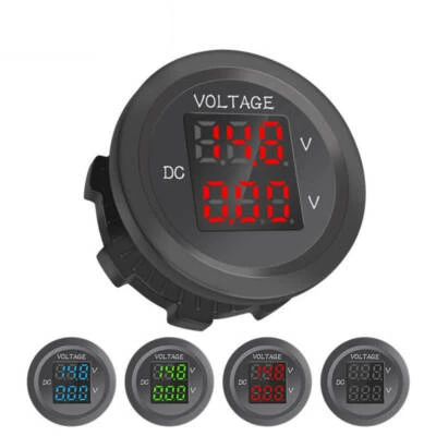Universal 12-24V Dual Voltmeter LED Digital Panel Volt Battery Gauge Monitor FT - Image 1 of 4