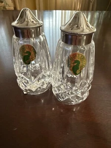 Juego de coctelera de sal y pimienta Waterford Crystal Lismore 4" de alto, Irlanda, $220 Nuevo con etiquetas - Imagen 1 de 6