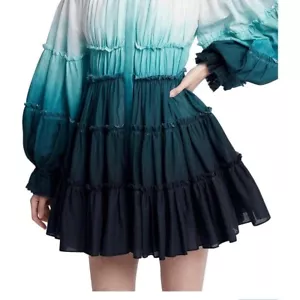AJE Cosmos Tiered Cutout Dress sz AU 4 US 0 (generous fit) Stunning Long Sleeve - Picture 1 of 5