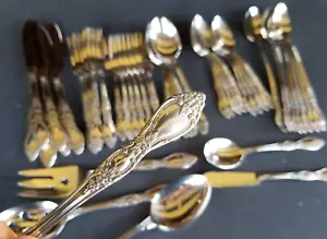 Rogers Oneida Huntington stainless steel 48 pc knives forks spoons serving pc - Picture 1 of 3