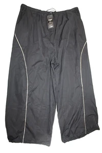 Pantalones de paracaídas Shein Fit+ con cordón negro/blanco tobillos ceñidos talla 22. Nuevo con etiquetas - Imagen 1 de 8