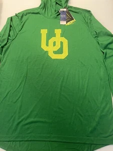 Nike Oregon Ducks Hooded Long Sleeve Shirt UO Swoosh Men’s Sz Lg J149 - Picture 1 of 7