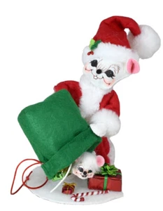 Annalee Christmas SPECIAL DELIVERY SANTA MOUSE 6" New 2021 #610621 NWT - Picture 1 of 1