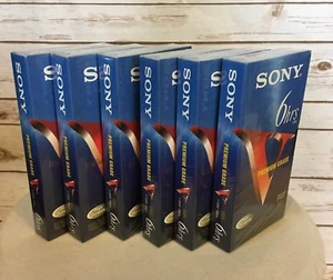 6 Sony T-120 6 Stunden leere VHS Kassetten Premium Qualität Videokassetten neu im Paket - Bild 1 von 5