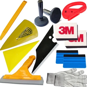 Car Installation Tools Kit Vinyl Suede Squeegee Razor Knife Auto Film Wrapping - Picture 1 of 9
