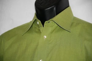 Eton Etastar green long sleeve cotton shirt w convertible cuffs - Picture 1 of 7