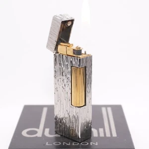 Dunhill Feuerzeug oxidiertes Holzmaserungsmuster_Ultraschallgereinigt_funktioniert - Bild 1 von 19