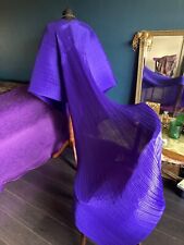 ISSEY MIYAKE PLEATS PLEASE Shawl Madame-T Wrap Tunic Dress Skirt Purple used
