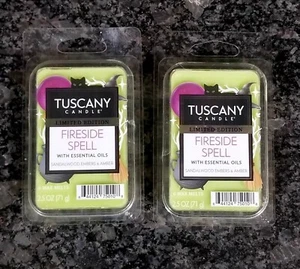 Set 2 Tuscany Candle Fireside Spell 2.5 Oz Wax Melts Cubes Limited Edition New - Picture 1 of 4