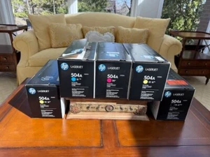 NEW HP 504A Toner Cartridges All Colors Sold as a Set Still in Box - Zdjęcie 1 z 11