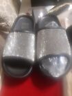 SUMMER BLING BLACK AND SILVER SZ 9 US PARTY OR BEACH SANDLES