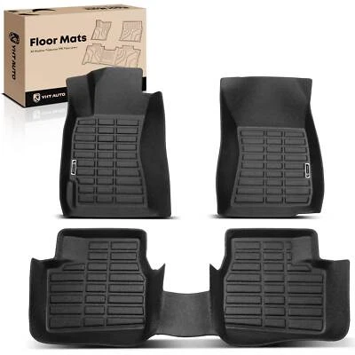 3x Tapetes de assoalho pretos dianteiros e traseiros para Subaru Forester 2009 2010 2011 2012 2013 - Imagem 1 de 4