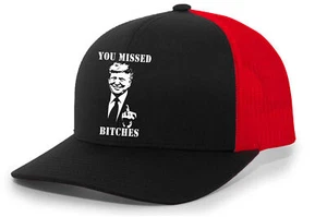 Trenz Shirt Company Mens Trump You Missed Embroidered Mesh Back Trucker Hat - Picture 1 of 4