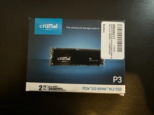 Crucial P3 2TB PCIe 3.0 3D NAND NVMe M.2 Internal SSD CT2000P3SSD8 - Sealed Box - Afbeelding 1 van 4