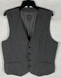 Armani Exchange grau Leinen Baumwolle Weste Weste Herren Größe Medium/Large - Bild 1 von 5