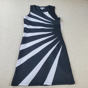 Shelby & Palmer Dress Size 12 Sheath Sleeveless Black/White Pullover NWT - Picture 1 of 10
