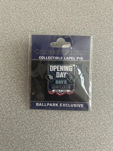 BRAND NEW SEALED Colorado Rockies Tampa Bay Rays 2024 Opening Day Pin RARE HTF - Picture 1 of 1