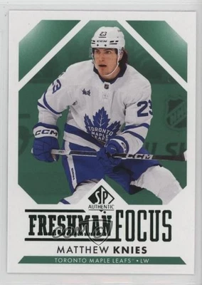 2023-24 SP Authentic Freshman Focus Green Matthew Knies #6 Rookie RC - Image 1 of 2