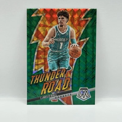 2022-23 Panini Mosaic - Thunder Road LaMelo Ball #16 Green Mosaic Prizm - Image 1 of 2