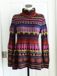 Suéter Aldomartins Art-to-Wear Colorido Geo Mangas Únicas Lana Cachemira 10 M L - Imagen 1 de 20