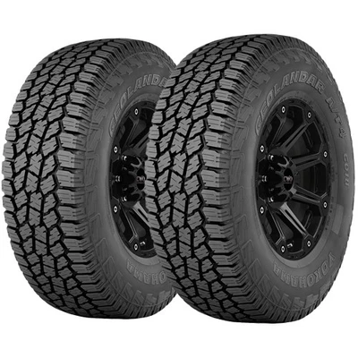 (QTY 2) LT305/55R20 Yokohama Geolandar A/T4 121/118S LRE Black Wall Tires - Image 1 of 4