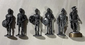6 Westair Knights in Armor Miniature Pewter Figurines - Role Playing - 1.5" - Picture 1 of 4