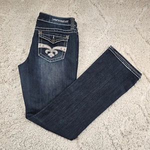 Jeans donna idraulico Bailey stivaletto slim ricamato baffo cowgirl 11/12 32x32 - Foto 1 di 12