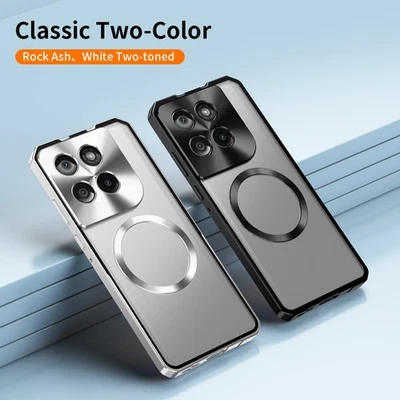 Funda híbrida de acrílico transparente esmerilada para parachoques de metal para Motorola Edge 60 Pro Foto 1 de 4