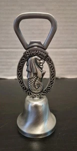 Singapore Souvenir Bottle Opener and Bell Silver Metal Lion  - Picture 1 of 4