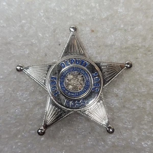VFW Massachusetts Deputy Badge Pin 1981-82 Veterans of Foreign Wars Star - Picture 1 of 4