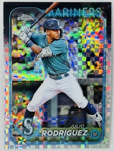 2024 Topps Chrome Julio Rodríguez X-Fractors #300 Seattle Mariners - Picture 1 of 2