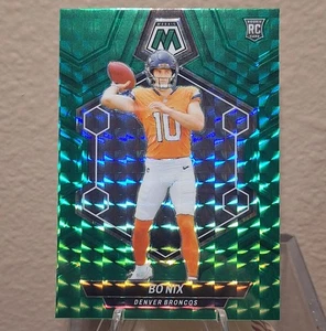 2024 Panini Mosaic #312 Bo Nix - Green Mosaic Prizm (RC) DENVER BRONCOS - Picture 1 of 3