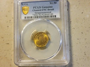 1926 $2.50 Sesquicentennial Gold Commemorative -PCGS, Cleaned With UNC DETAILS - Picture 1 of 5