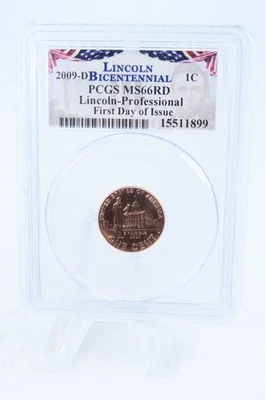 2009-D PCGS MS66RD Lincoln-Professional FDOI Cent Business Strike 1C - Image 1 of 2