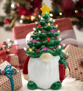 Ceramic Christmas Tree Decorations, Christmas Gnomes Decorations Indoor, Ligh... - Picture 1 of 6