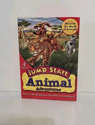 JUMP START PC CD-Rom Animal Adventures Windows/Mac BIG BOX Vintage - Ages 4+ - Image 1 of 4